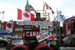 Canada truckers extend border blockade, fuel copycats abroad.jpg