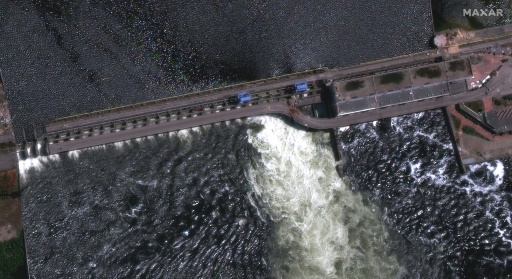 Major Ukraine dam 'partially destroyed', villages evacuated