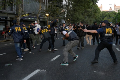 Argentine police battle protesters opposed to sweeping reform bill