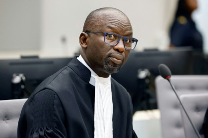 ICC Deputy Prosecutor Mame Mandiaye Niang at the Hague court on August 22, 2023