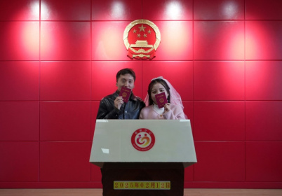 China saw marriages decline by one-fifth last year