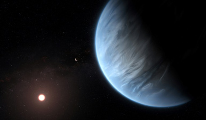The exoplanet K2-18b, which some astronomers think is the best known chance of life beyond our solar system