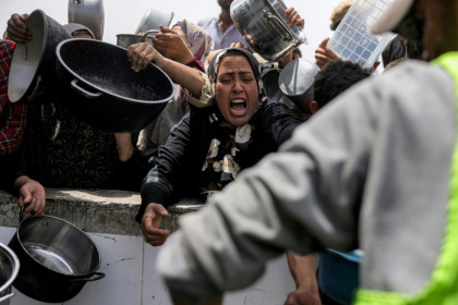 The UN's humanitarian office said on Friday Israel's blockage of aid to Gaza was 'politically motivated starvation'