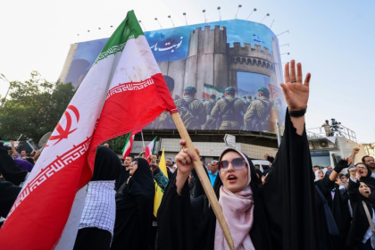 Protesters rallied in Tehran after US strikes on Iranian nuclear sites - ATTA KENARE (AFP)