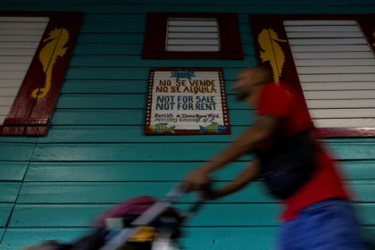 'Not for sale, not for rent,' reads a sign in Cabo Rojo, Puerto Rico, where a planned major development has many residents concerned over rapid gentrification and displacement - Ricardo ARDUENGO (AFP)