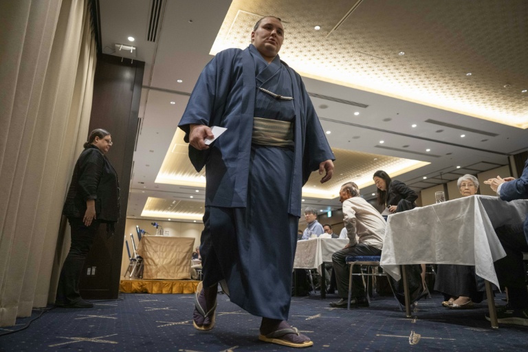 Ukrainian takes sumo by storm after fleeing war to pursue dreams