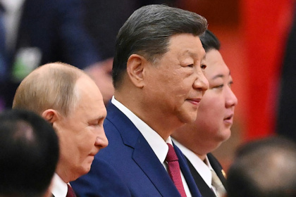 A conversation between Vladimir Putin and Xi Jinping about longevity was picked up on a hot mic - Jade Gao (AFP)