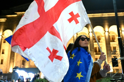 Georgia has been in a protracted crisis since disputed parliamentary elections last year - Vano SHLAMOV (AFP)