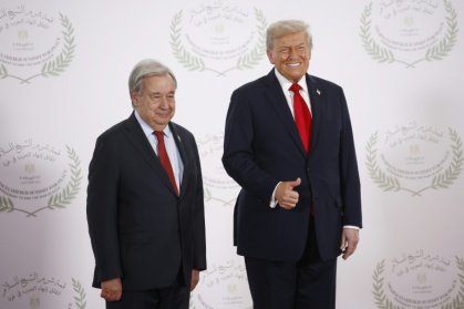 The UN secretary-general and US President Donald Trump are on opposite sides of the global climate debate - Yoan VALAT (AFP)