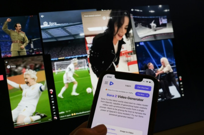 Cats painting, celebrities in compromising situations, and popular cartoon characters are among the AI-generated detritus proliferating on social networks - Chris DELMAS (AFP)