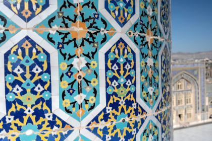 Herat's central mosque is decorated with delicate floral and geometric motifs created by famed Afghan artist Behzad - Wakil KOHSAR (AFP)
