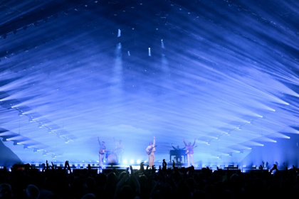 Eurovision typically features spectacular light shows - SEBASTIEN BOZON (AFP)