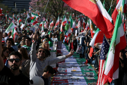There were vast demonstrations of Iranians abroad on Saturday - Patrick T. Fallon (AFP)
