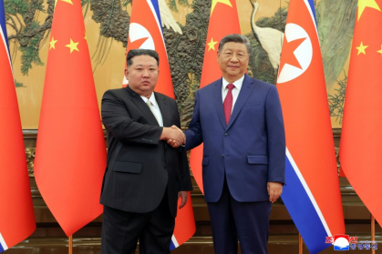 Chinese President Xi Jinping last met North Korean leader Kim Jong Un in September 2025 - STR (AFP)