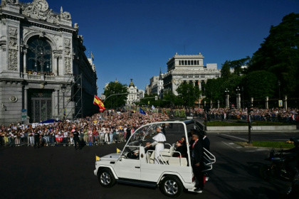 Organisers said there were more than 1.2 million people attending in the square and the surrounding area - Stefano RELLANDINI (AFP)