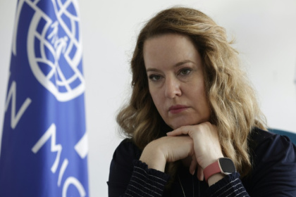 Amy Pope, director general of the International Organization for Migration - Abdel Majid BZIOUAT (AFP)