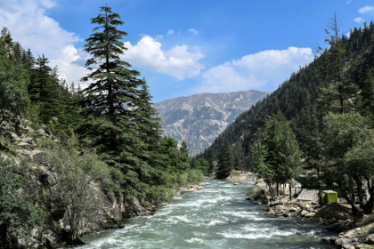 The river Parun flowing along a hillside on the outskirts of Parun district in Afghanistan's Nuristan province - Wakil KOHSAR (AFP)
