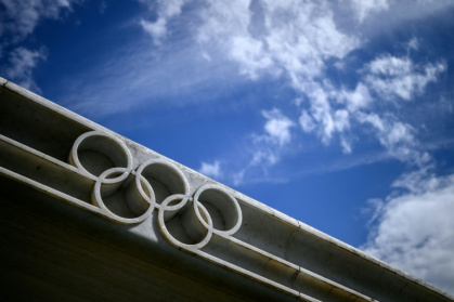 The Olympics Rings displayed near the headquarters of the International Olympic Committee (IOC) in Lausanne - Fabrice COFFRINI (AFP)