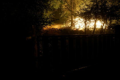 The blaze began late afternoon in the sprawling Fontainebleau forest southeast of Paris - GEOFFROY VAN DER HASSELT (AFP)