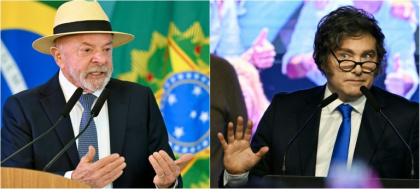 President Luiz Inacio Lula da Silva (L) recalled Brazil's ambassador to Argentina after harsh words from  President Javier Milei - Evaristo Sa, Luis ROBAYO (AFP)